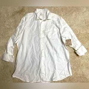Mens white linen shirt xl new with tags